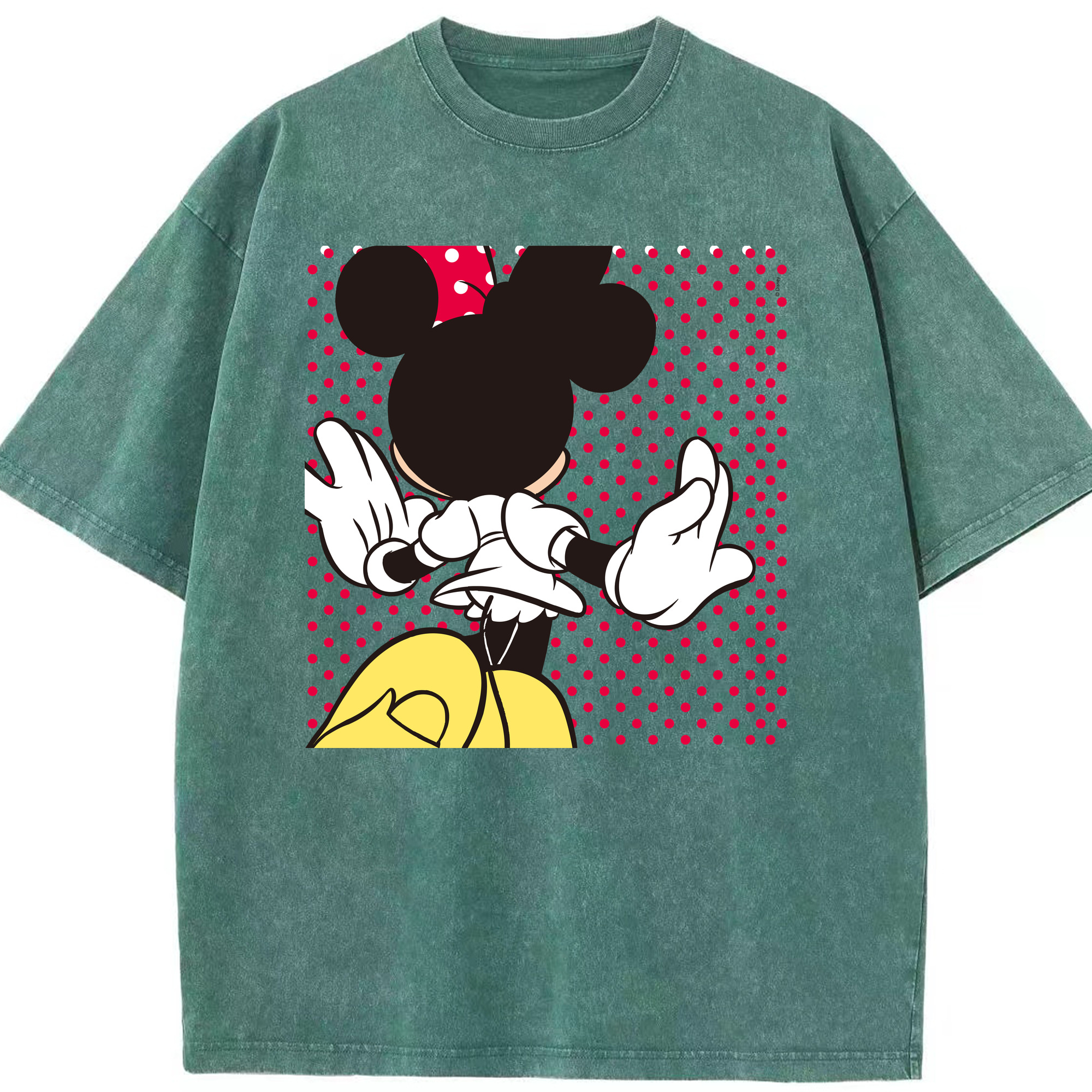 （画像用） ミッキーマウス Mickey Mouse 綿100% ヴィンテージ風 半袖Tシャツ（フロントプリント）